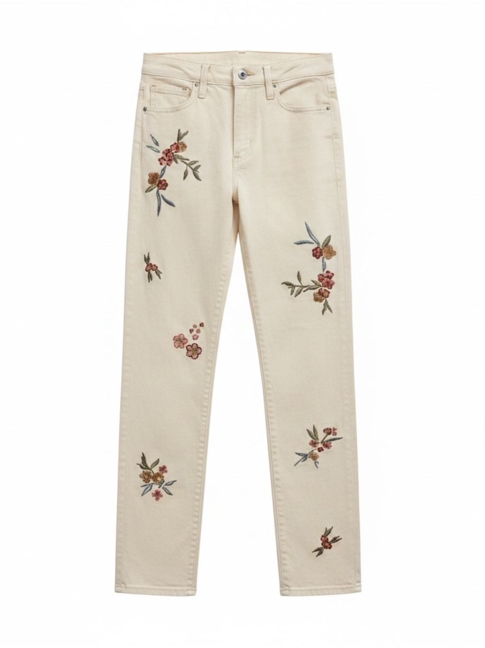 Joe's Jeans The Luna High Rise Cigarette Ankle with Floral Embroidery NWT